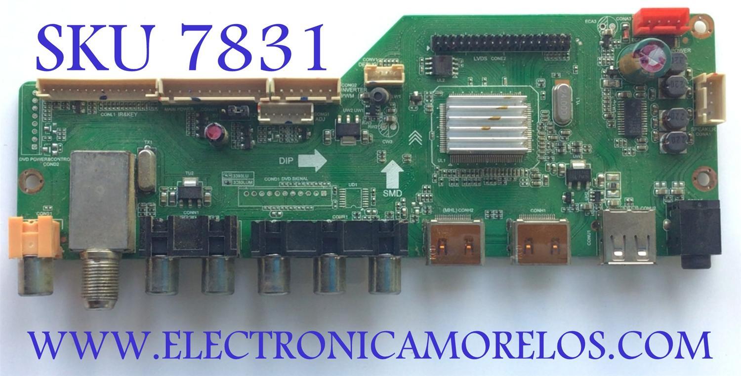 MAIN PARA TV RCA / NUMERO DE PARTE 29RE01M3393LNA4-A1 / LD.M3393.B / XBH-RE01-130618-ZQ502 / XBHLDDM3393B1325 / 20130627142627 / MODELO LED29B30RQ